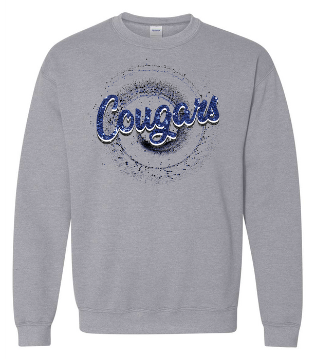 COUGARS SPLATTER CREWNECK