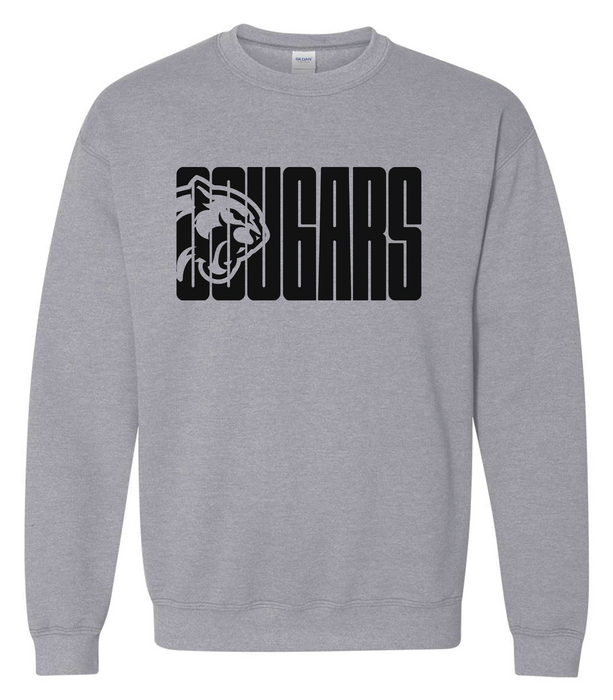 COUGARS FACE CREWNECK